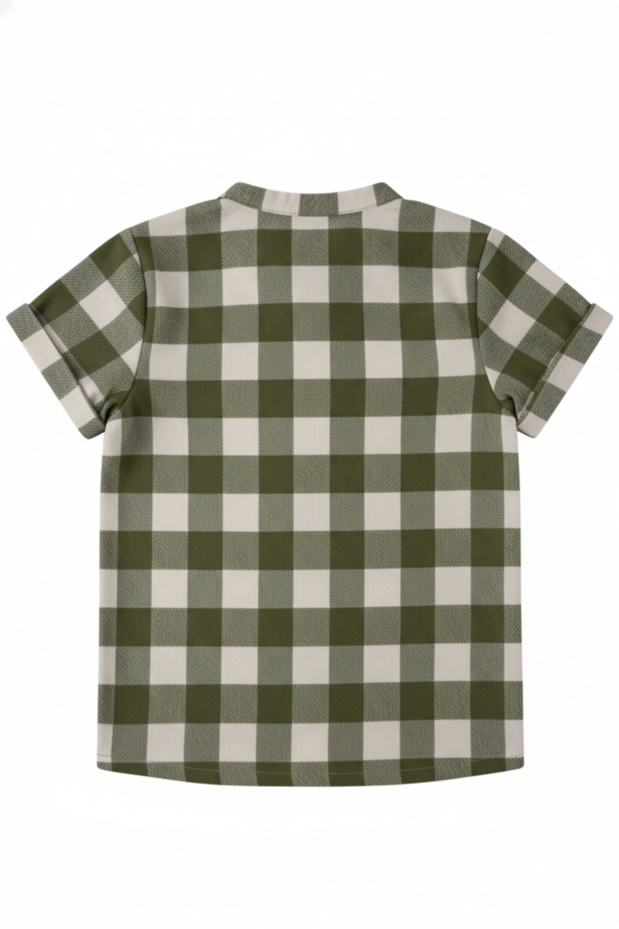 Bata Infantil Masculina em Algodão Xadrez (Verde) Guloseima - Imagem 8